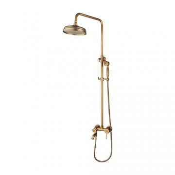 Badique b338 nostalgische opbouw regendouche bronskleur 3