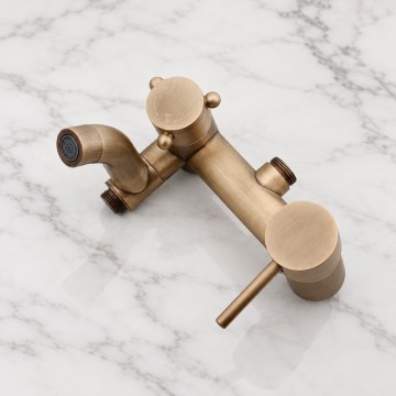 Badique b338 nostalgische opbouw regendouche bronskleur 4