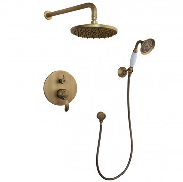 Badique bronskleurige inbouw regendouche nostalgische stijl 4