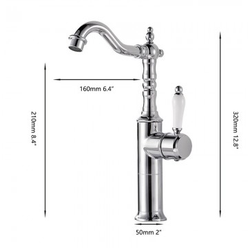 Badique chroom landelijke mengkraan 3