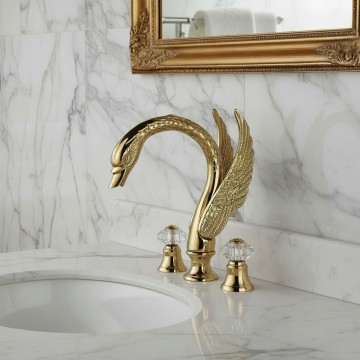 Badique gouden 3 delige zwaan mengkraan 4