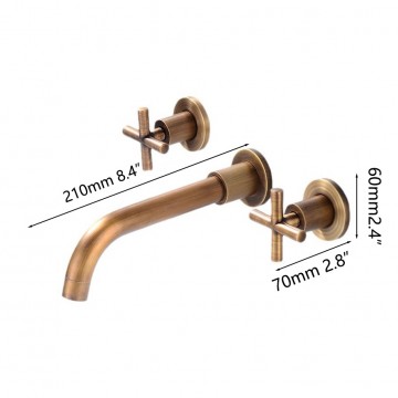 Badique muurkraan bronskleur landelijk 6