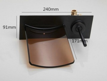 Badique olie bronzen watervalkraan inbouw kraan 1
