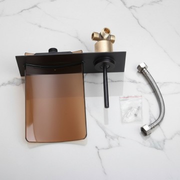 Badique olie bronzen watervalkraan inbouw kraan 2