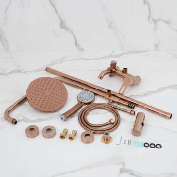 Badique rose gouden opbouw doucheset 3