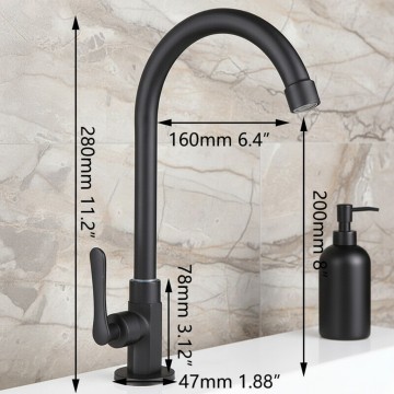 Badique zwarte koud water kraan landelijk 2