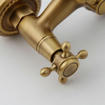 Badkraan bronzen uitloop