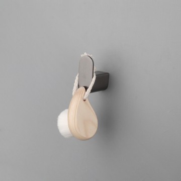 Badkramerhaakje gun metal