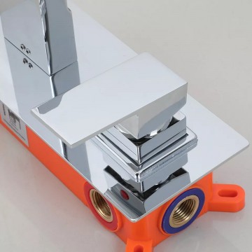 Bedieningshendel chroom inbouw watervalkraan