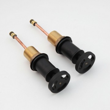 Bedieningshendels 3 delige zwarte wastafelkraan