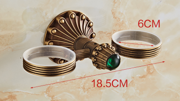 Bekerhouder nostalgisch brons voor badkamer