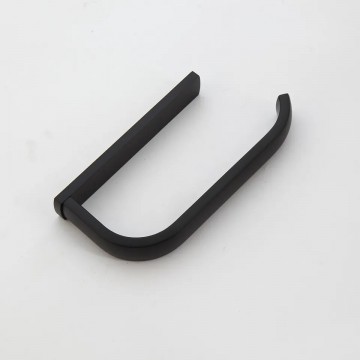 Bovenaanzicht zwarte wc rol houder