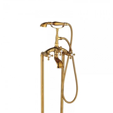 Bovenkant landelijke vrijstaande badkraan