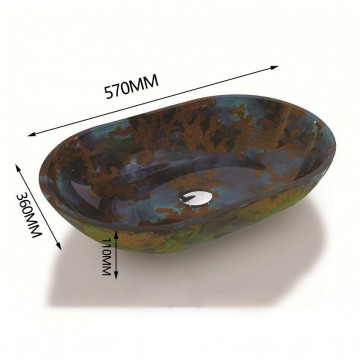 Brede gehard glazen waskom