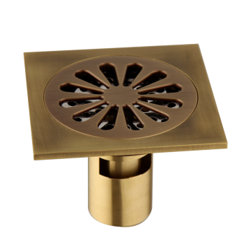 Bronskleurig doucheputje met sifon