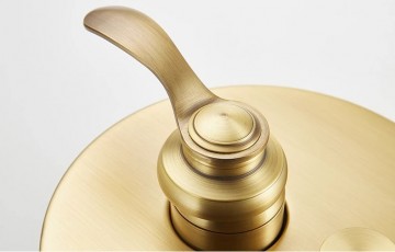 Bronskleurige inbouw landelijke regendouche 4