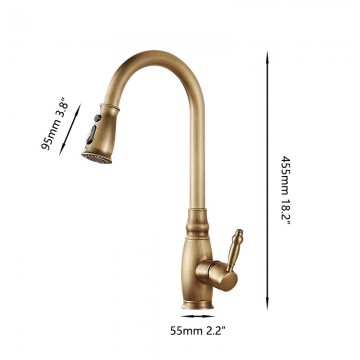 Bronskleurige keukenkraan landelijke stijl 10