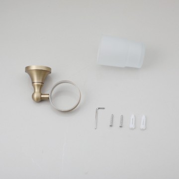 Bronskleurige landelijke tandenborstel beker