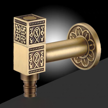 Bronskleurige muurkraantje hoekstopkraan 2