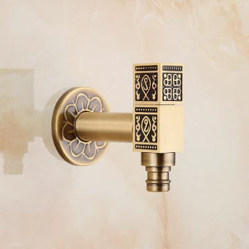 Bronskleurige muurkraantje hoekstopkraan 3