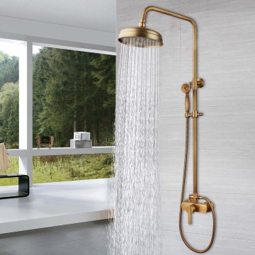 Bronskleurige opbouw regendouche landelijke stijl