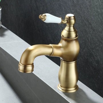 Bronskleurige uittrekbare mengkraan sproeikop 5