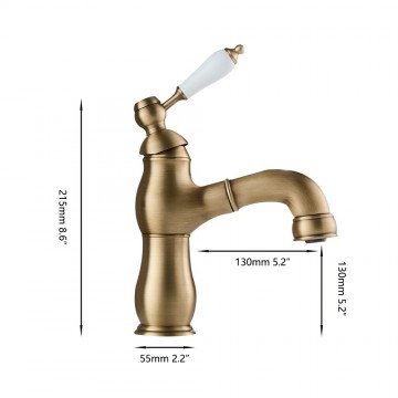 Bronskleurige uittrekbare mengkraan sproeikop 8