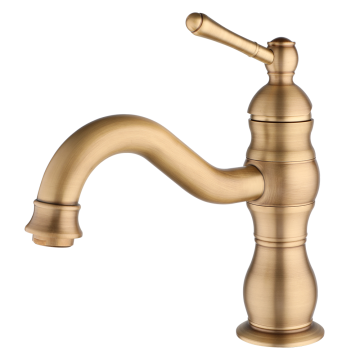 Bronskleurige wastafelkraan 0