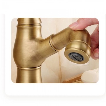 Bronskleurige wastafelkraan elegant mengkraan 5