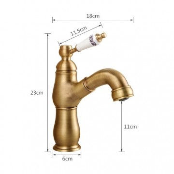 Bronskleurige wastafelkraan elegant mengkraan 7