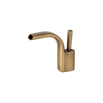 Bronskleurige wastafelkraan