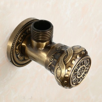 Bronzen hoek stop kraan