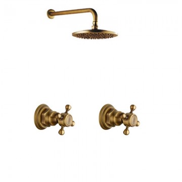 Bronzen inbouw douche