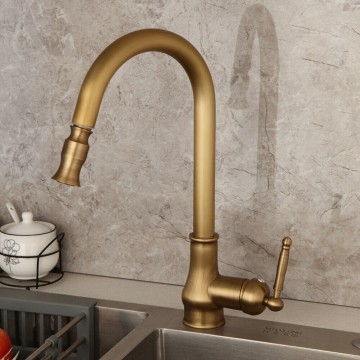 Bronzen landelijke keukenkraan