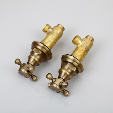 Bronzen warm en koud hendels