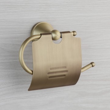 Bronzen wc papier houder