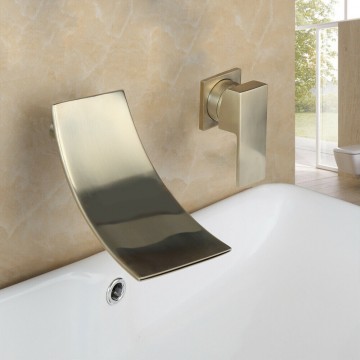 Brushed gouden inbouwkraan