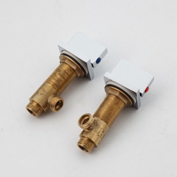 C199 chroom muurkraan 2 hendels