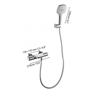 Chroom badkraan thermostatisch luxe 1