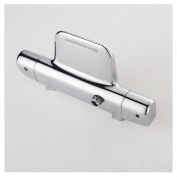 Chroom badkraan thermostatisch met glijstang 10