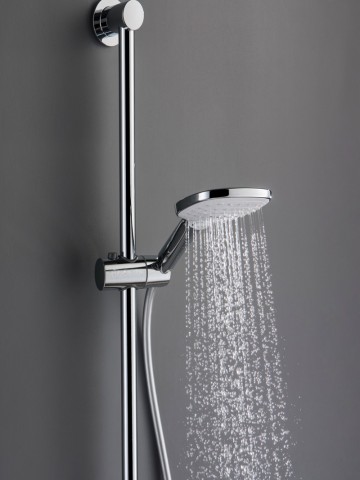 Chroom badkraan thermostatisch met glijstang 5