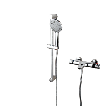 Chroom badkraan thermostatisch met glijstang c181