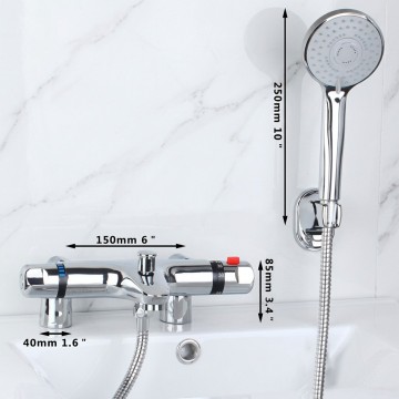 Chroom badrand badkraan thermostatisch 1