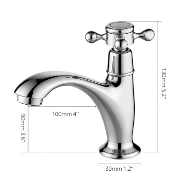 Chroom koud water kraan nostalgisch 2