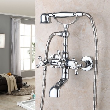 Chroom muurkraan landelijk