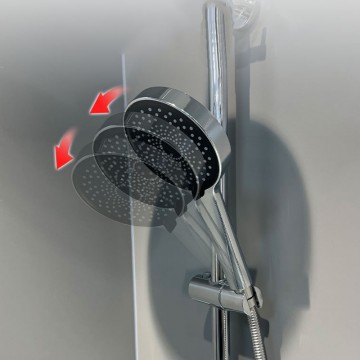 Chroom opbouw regendouche mengkraan 10