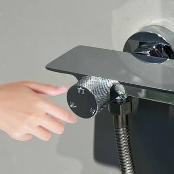 Chroom opbouw regendouche mengkraan 13