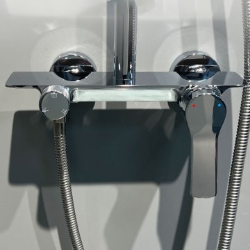 Chroom opbouw regendouche mengkraan 16