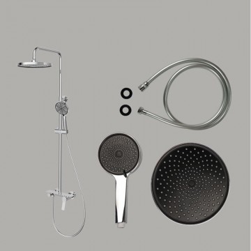 Chroom opbouw regendouche mengkraan 3