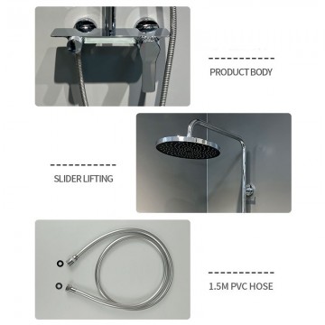 Chroom opbouw regendouche mengkraan 5